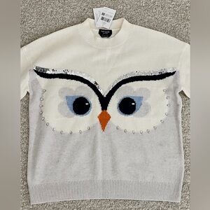 Kate Spade Cream Jeweled Sweater